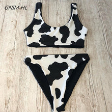 Load image into Gallery viewer, Cow print bathing suit
