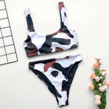 Load image into Gallery viewer, Cow print bathing suit
