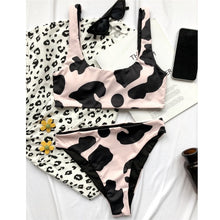 Load image into Gallery viewer, Cow print bathing suit
