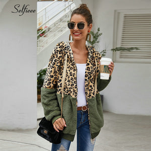 Leopard Zipper hoodie