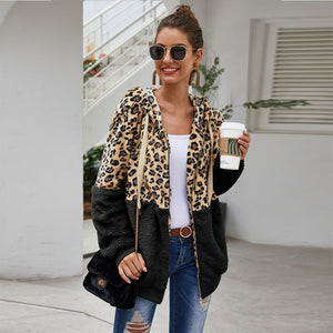 Leopard Zipper hoodie