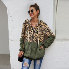 Load image into Gallery viewer, Leopard Zipper hoodie
