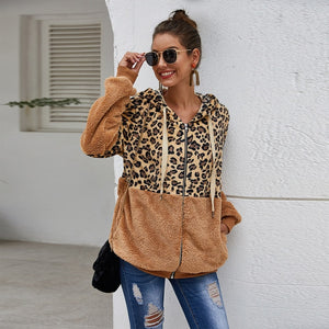 Leopard Zipper hoodie