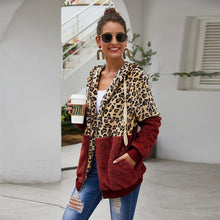 Load image into Gallery viewer, Leopard Zipper hoodie
