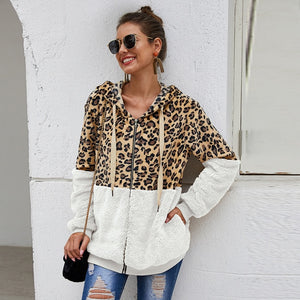 Leopard Zipper hoodie