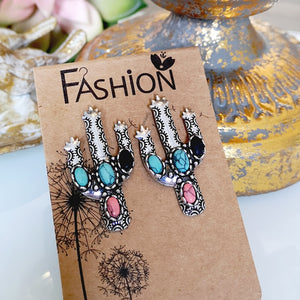 Vintage cactus earrings